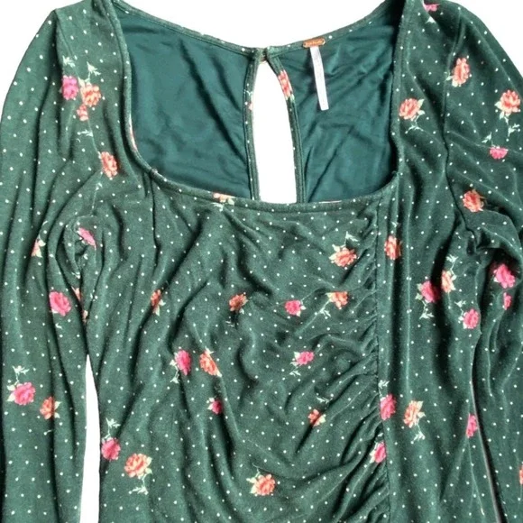 Free People Celia Long Sleeve Body-con Mini Dress